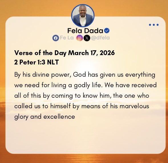 By his divine power, God has given us everything we need for living a godly life. We have received all of this by coming to know him, the one who called us to himself by means of his marvelous glory and excellence.~ 2 Peter 1:3 NLT