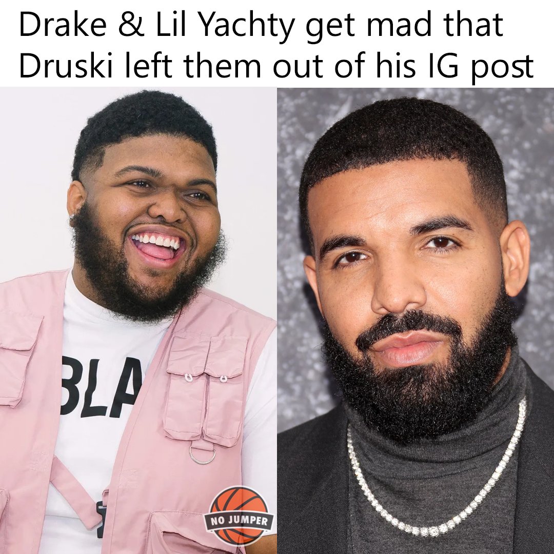 Top5Fights's tweet image. #drake &amp;amp; #lilyachty felt a way about #druski2funny leaving them out of his post 😂