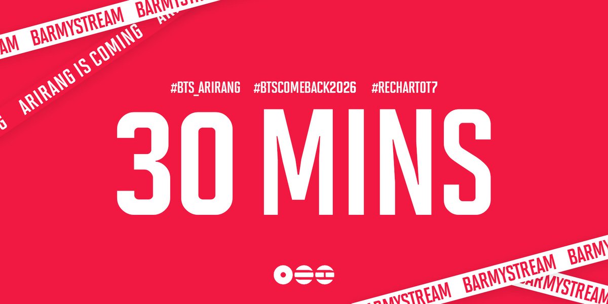 BARMYSTREAM's tweet photo. ⊙⊝⊜ 30 MINUTOS PARA ARIRANG

Estão por aqui, army? Quem sim, deixa as tags aqui embaixo, criem a conta no site se não criaram ainda, vamos rastrear nosso desempenho desde o começo

https://t.co/bQTJvEqwzu

BTS IS BACK
ARIRANG OUT NOW
#BTS_ARIRANG
#BTSComeback2026 https://t.co/yBq7WuCisV