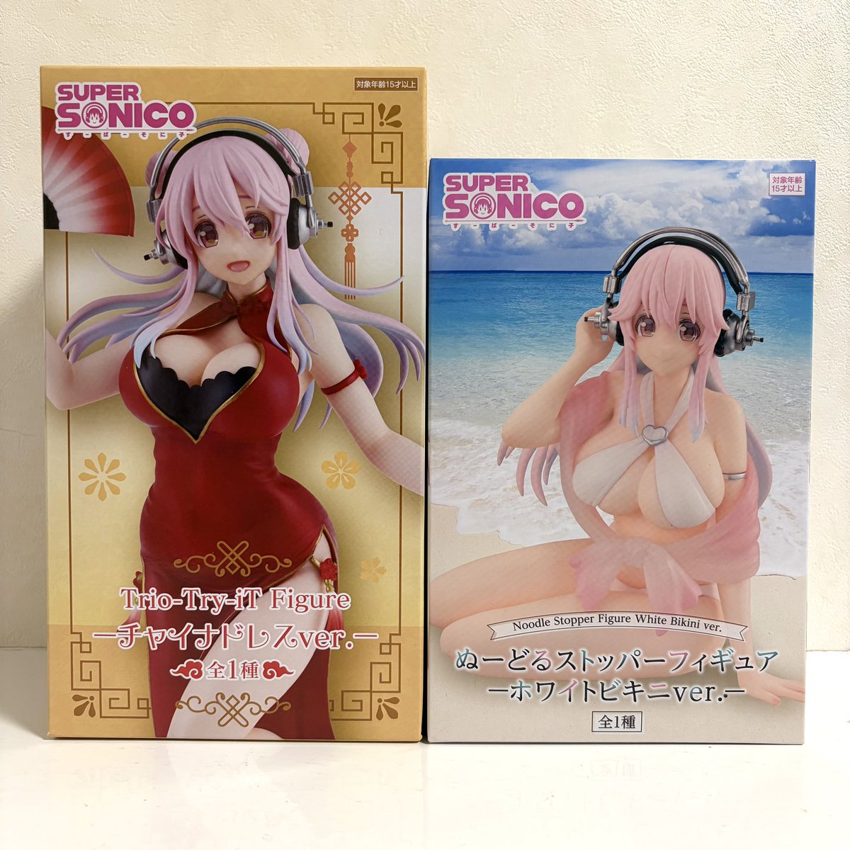crelabox's tweet photo. 《メルカリ出品中》
すーぱーそに子 フィギュア2個セット
・Trio-Try-IT チャイナドレスver.
・ぬーどるストッパー ホワイトビキニver.
状態良好・早い者勝ちです！
▶️リンクはプロフから
#メルカリ #フィギュア #すーぱーそに子 #プライズ #美少女フィギュア https://t.co/nywv9t7YwL