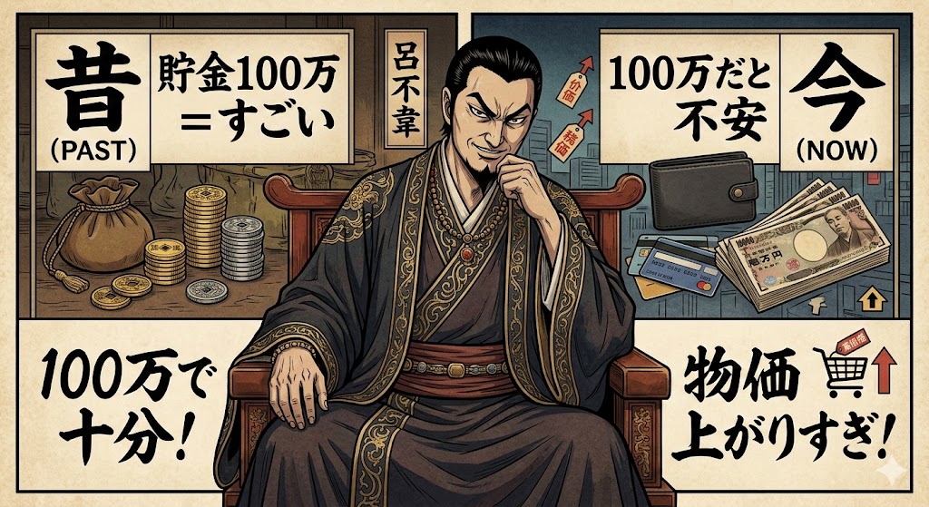 mona524mona's tweet photo. 昔は

貯金100万＝すごい

今は

100万だと不安

物価上がりすぎ。 https://t.co/cinFch7Flu