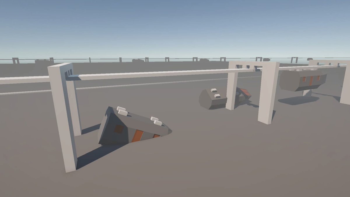 cook70392's tweet photo. Got bored and spent maybe an hour or so just modeling pillars, a simple plane/cube for a rail, and a simple electric car/tram suspended in the air.

#GameDev #3DModel #3DArtist #IndieDev #Cook7039Games #CG #Cook7039 #Unity #Blender https://t.co/DITWUH4nfW