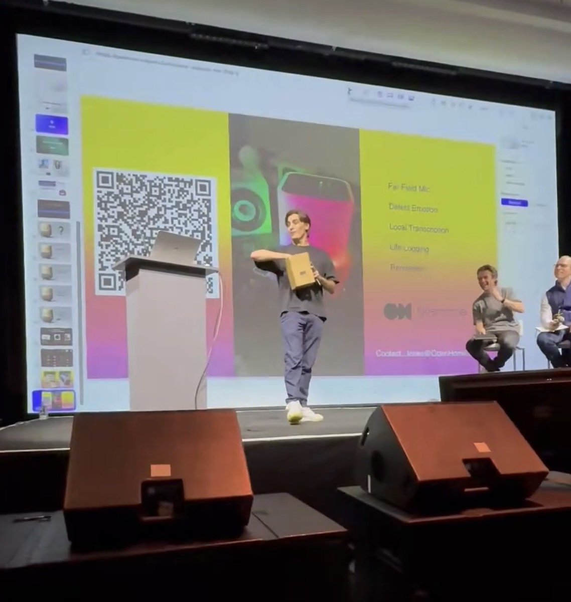 Noahmail's tweet photo. @openhome  is the FUTURE of voice AI-
Lets Go!! @launchfest @jason https://t.co/UgQkX2v558