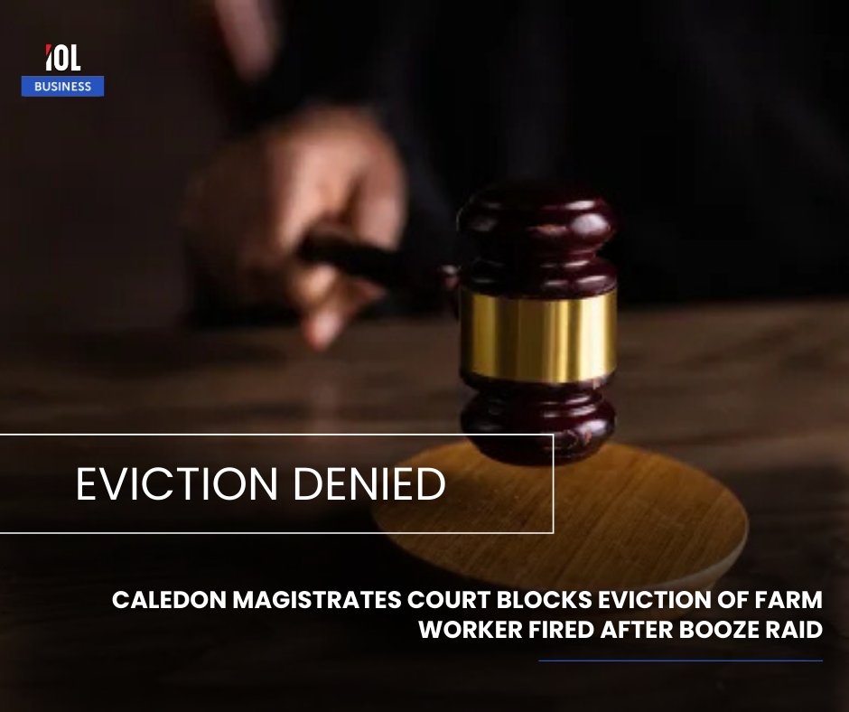 IOL's tweet image. The Land Court of South Africa ruled that a farm worker dismissed after police found large amounts of alcohol in his home could not be automatically evicted from housing on the farm.
#eviction #farmworker #alcohol #landcourt #SouthAfrica
Read on tinyurl.com/3e4unvvv