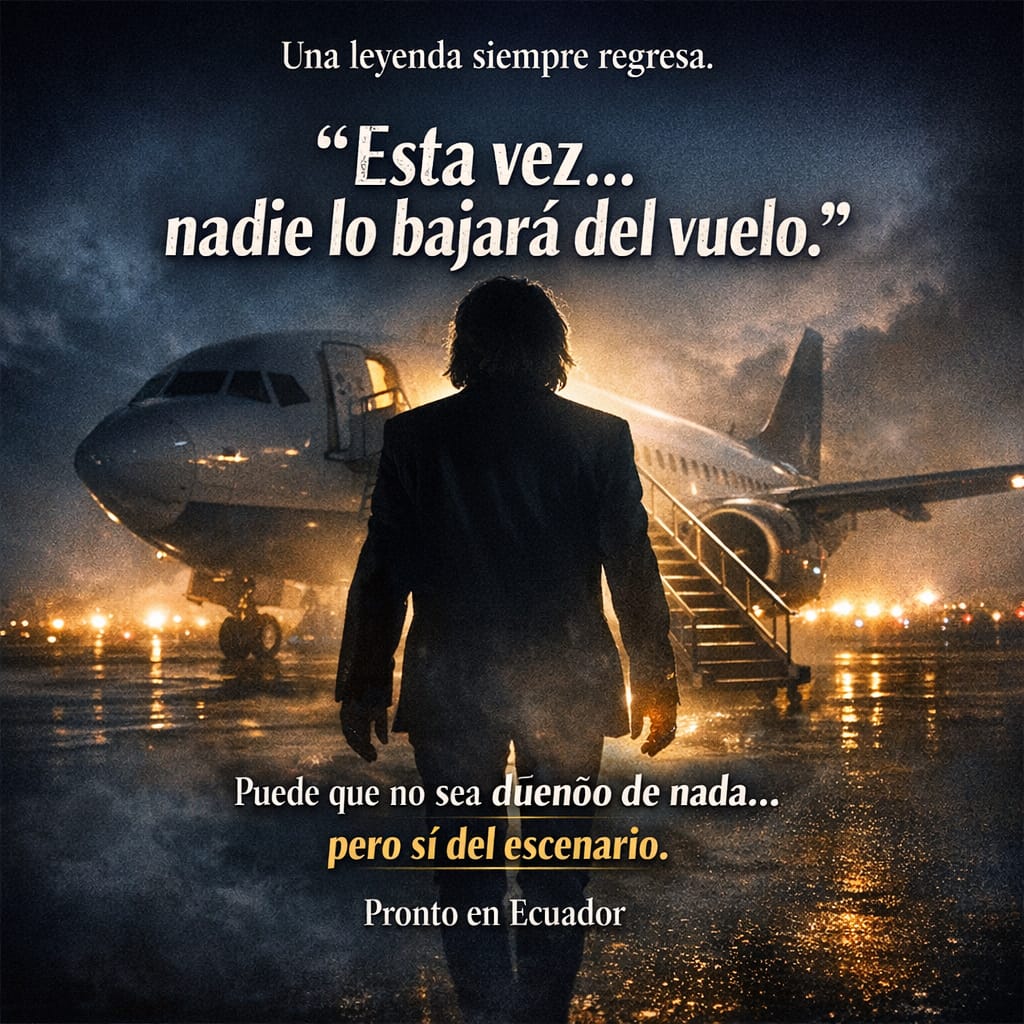 Una historia que muchos creyeron terminada
pero las leyendas no desaparecen.
A veces caen, se levantan y regresan más fuertes.
Esta vez
nadie lo bajará del vuelo.
Una figura que marcó generaciones.
Una voz que vuelve al escenario.
#UnaLeyendaRegresa #ProntoEnEcuador