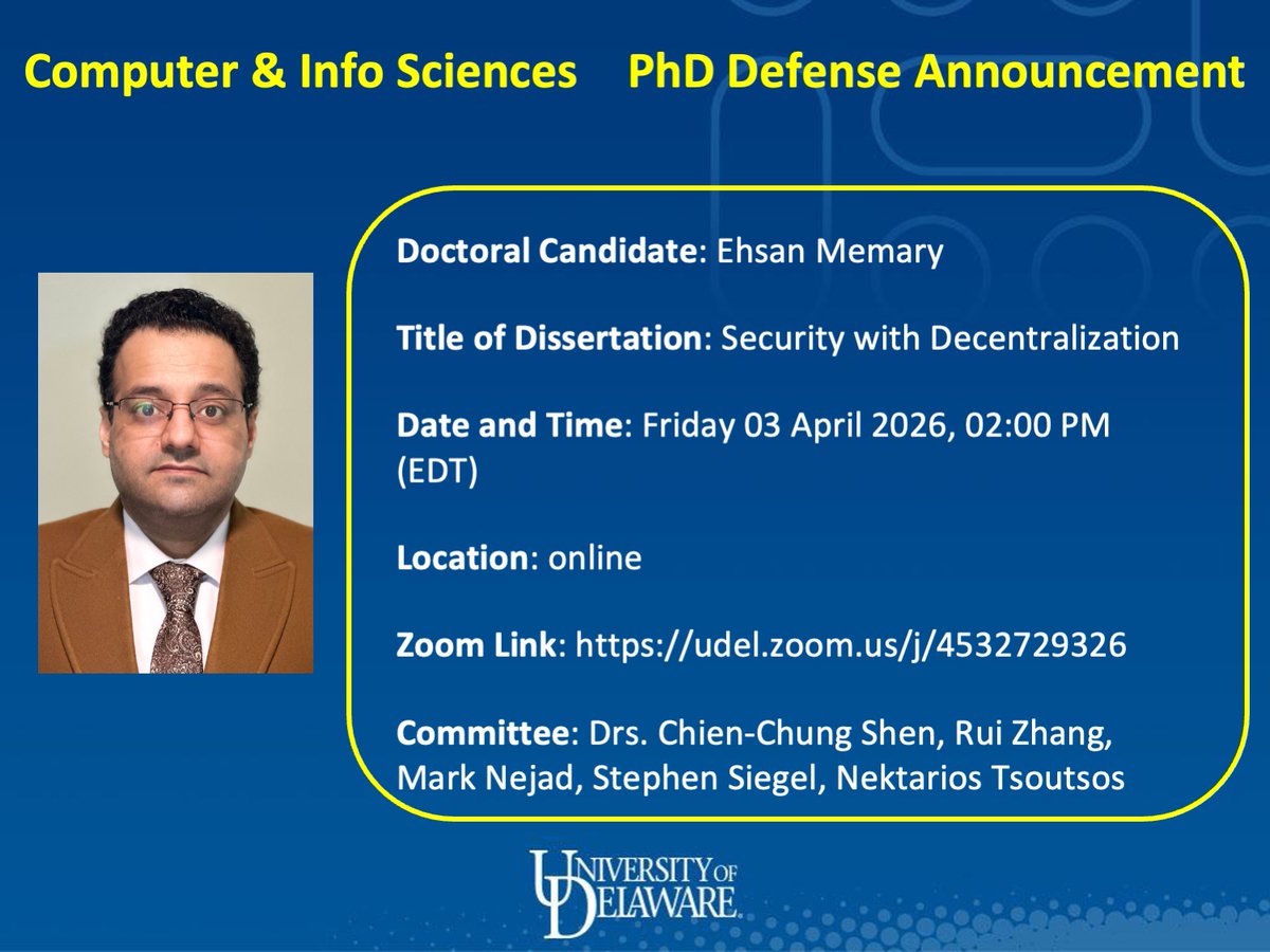 Comp & Info Sciences at Univ of Delaware tweet media