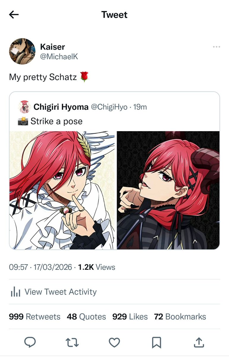 mondmarchen's tweet photo. #kicg #kaigiri #kaichigi few-tweets AU

Kaiser loves to call his lover 'beautiful' like he deserves.
But he's definitely not the only one who thinks that way 😌 https://t.co/HLBHOwv0wG