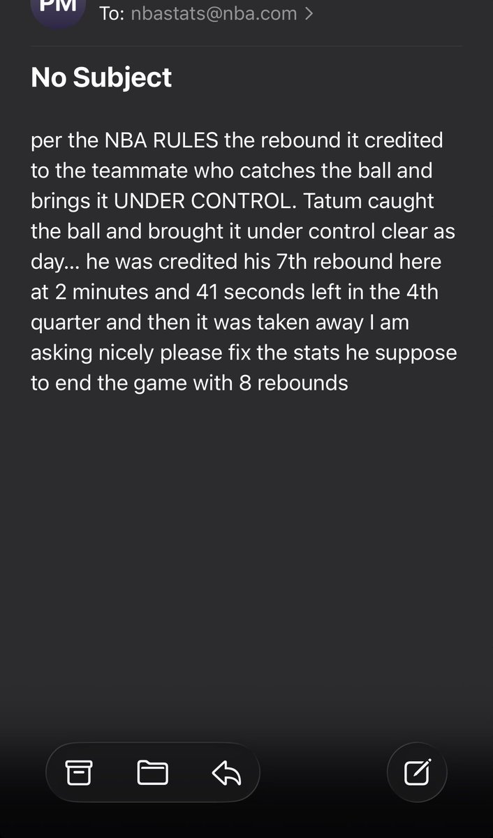 pezzy219's tweet photo. @SuhSpension @ChillyBets @nbastats I definitely just emailed them 💯 https://t.co/o1s8FYRv5u