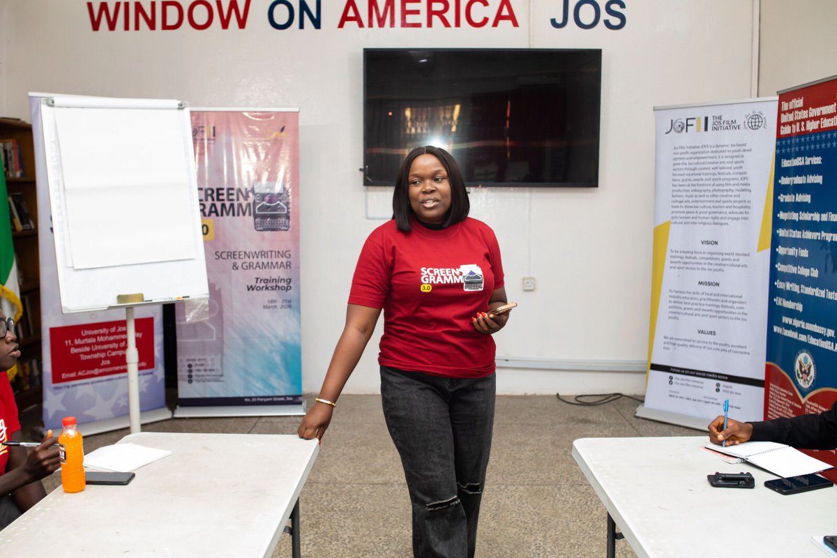 TheJOFII's tweet photo. DAY1–ScreenGramm 2026

Creative Session: Mrs. Matlong Mbai, delivered on “Entrepreneurship &amp; Social Media: The Power Alliance.”
Main Session: Mr. Henry Samson Mafulul, “The Foundations of the Art of Screenwriting &amp; Story Structure.”

#ScreenGramm2026
#Screenwriting
#Storytelling https://t.co/QY1jBIMFTL