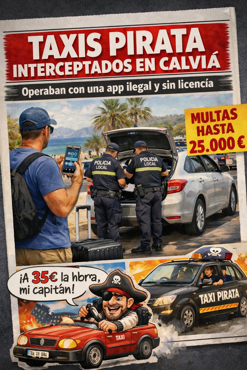 EliteTaxiEspana's tweet image. Para que luego digan que las #Apps son #Fiables 
Hasta los #Piratas las usan 
Gracias @CorsarisEivissa
Por la #Info 👊👊👊
cronicabalear.es/mallorca/2026-…
@Lanubirt @taxiyellowblack @Mariluzfri @taxi_Tomasa 
@FCantaxi
@CaracolValencia
@radioalban
@TaxiFedeVLC 
@TaxiAnget 
@Elite_TaxiBcn