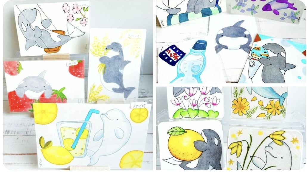 ちとせ@シャチ・イルカ・クジラ類を描くイラストレーター🐬 tweet media