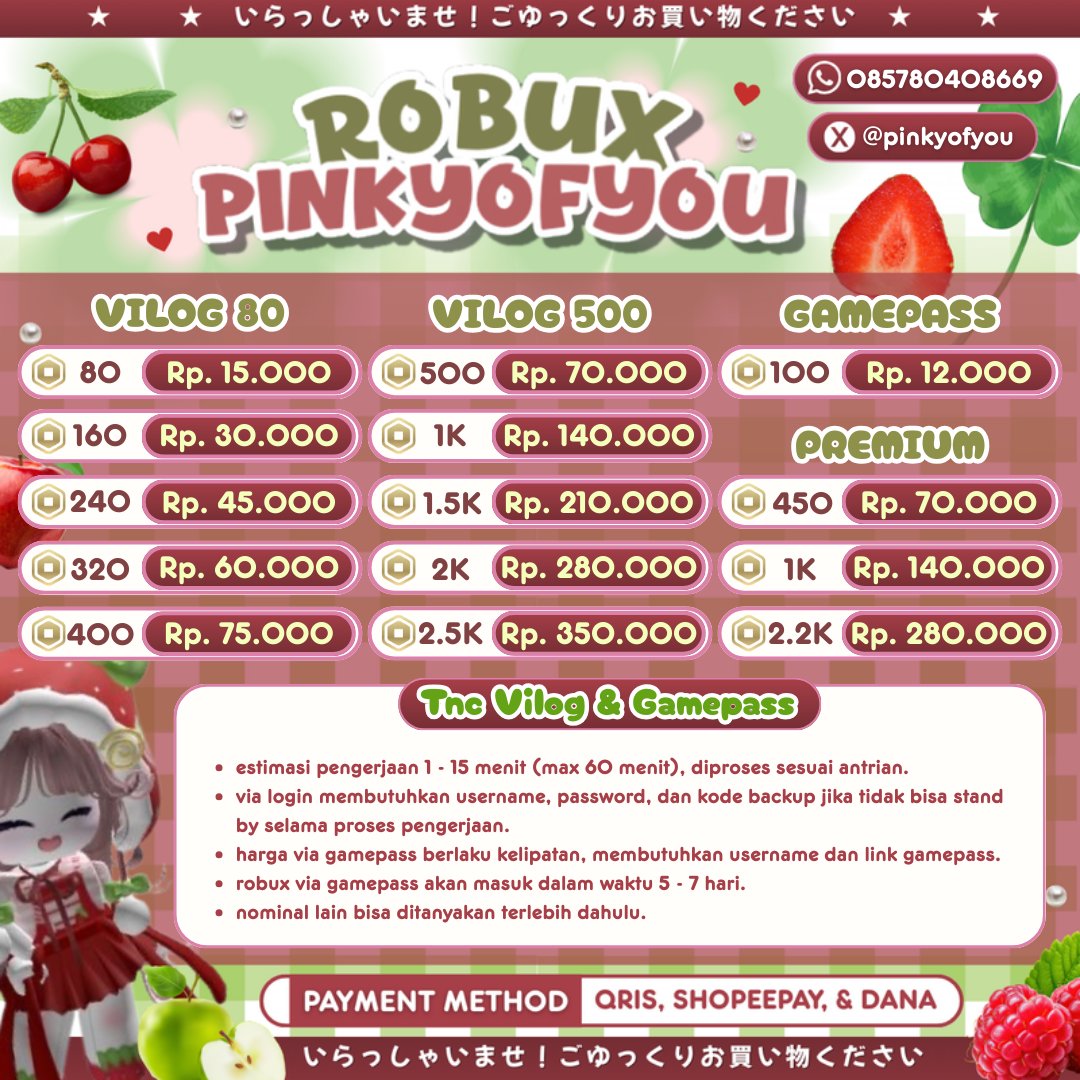 order ke WA yup 💭 @pinkyofyou tweet media