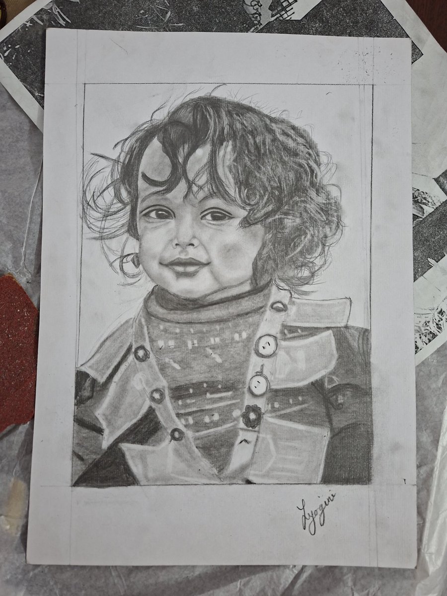 lagwankary's tweet photo. "A heartwarming sketch of a little one spreading joy with their adorable smile! This sweet drawing captures the innocence and playfulness of childhood.  #kidart #childhood #sketch"

The sketch is of our Mentor in geopolitics Col. Ajay Raina Sir @ajaykraina
Title :- "जब मैं छोटा बच्चा था, बडी शरारत करता था... "
Size :- A4
Medium :- Graphite
Page:-  200 GSM