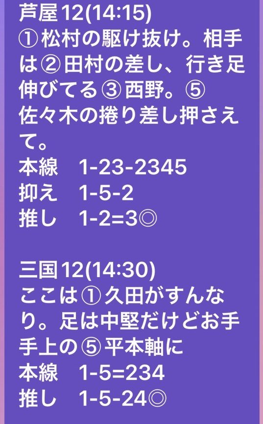 don_yosou's tweet photo. こんにちは😊

本日の事前簡単だけど作ってたのに出すの忘れてた💦
良かったら予想の参考にでも使ってくださいね♡参考になれば嬉しい。 https://t.co/aJ2jKJSIPF