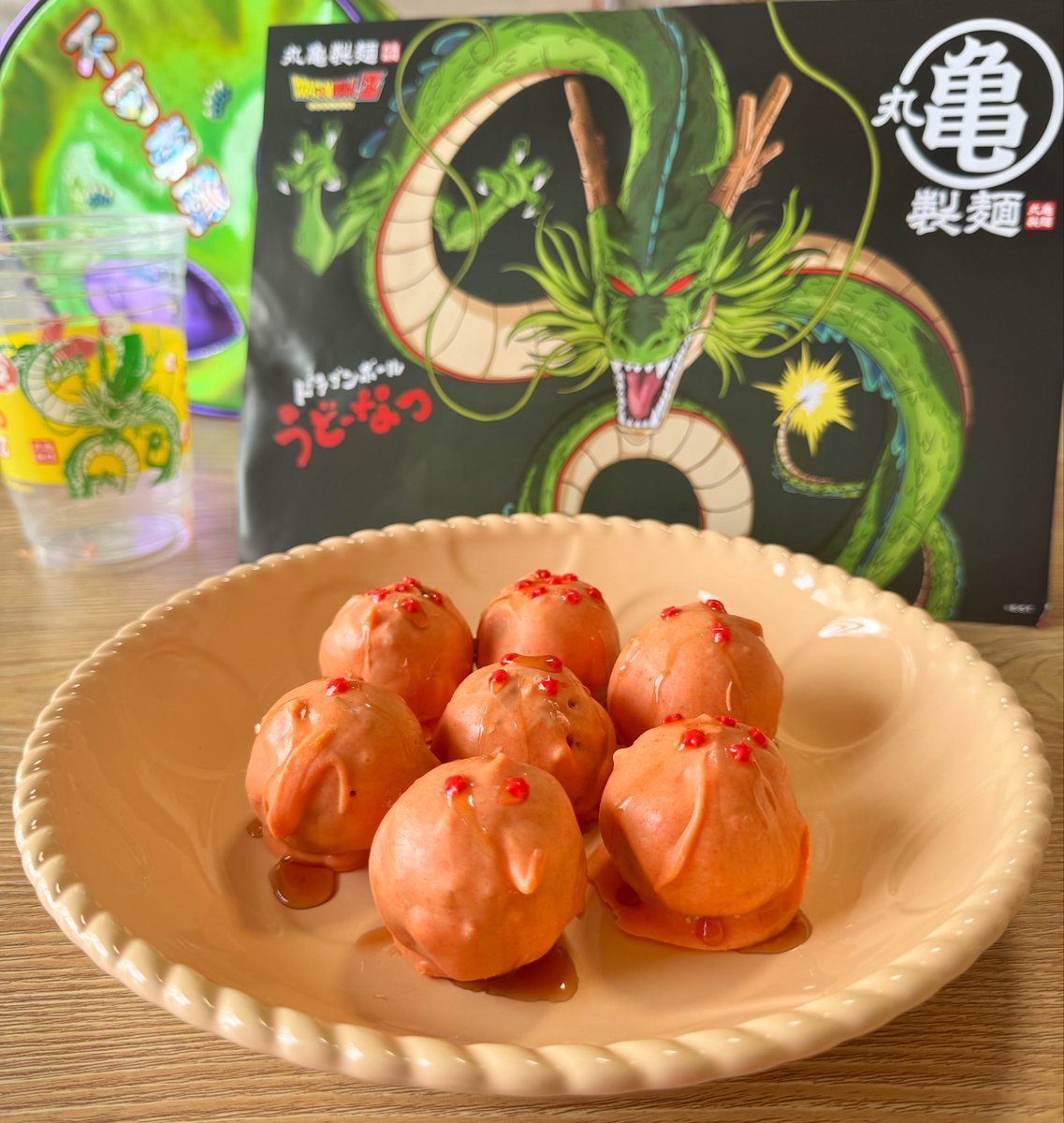 いでよ神龍ー！100億ゼニーおくれーーっ‼︎‼︎!

#ドラゴンボールうどーなつ　
#ドラゴンボールZ