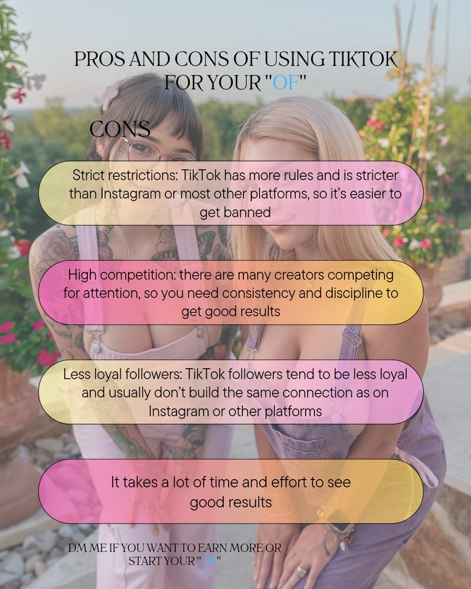 1_Only_up_'s tweet photo. If you use TikTok to promote your *OF*, you should understand its pros and cons

DM me and I’ll explain the strategy behind *OF* growth

#OF #OFMarketing #ContentCreator #ContentStrategy https://t.co/unLYN191GH