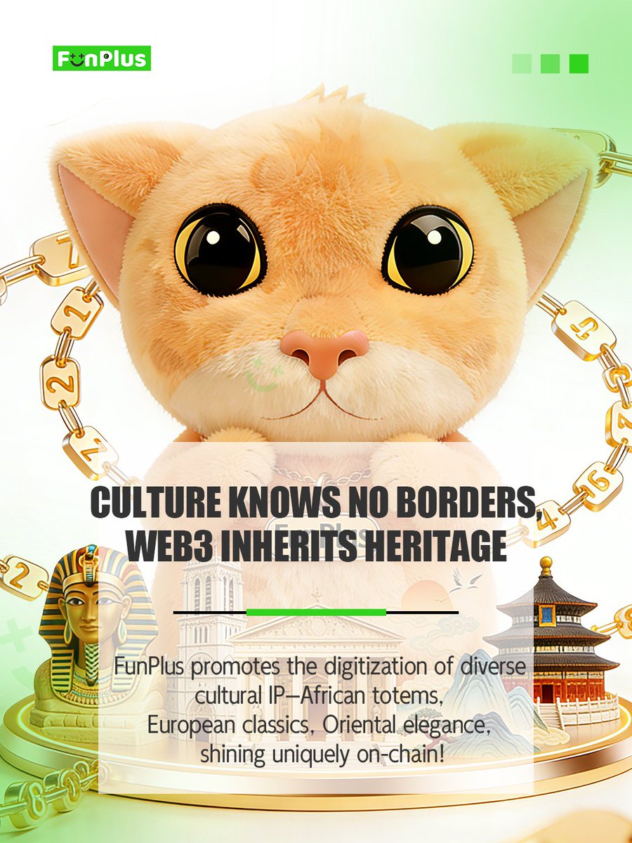 FunPlusCrypto's tweet photo. Culture knows no borders, Web3 inherits heritage! 🍀

👑FunPlus promotes the digitization of diverse cultural IP—
African totems, European classics, Oriental elegance, shining uniquely on-chain!
🍀
#CulturalHeritage #Web3Global https://t.co/aeJCKUJGBD