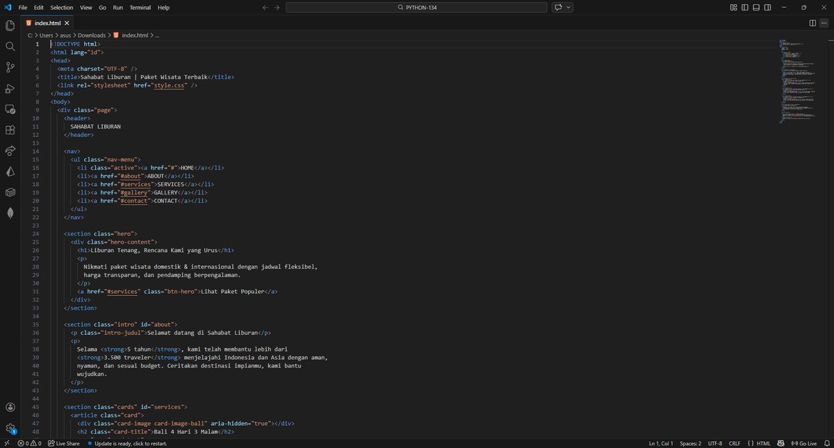 Open joki coding HTML, CSS, Javascript untuk pembuatan web sederhana. Sung order joki tugas ku kaa jikalau need, mampir saja ke wa di bio ya

#zonauang #zonaba #joki #jokicoding