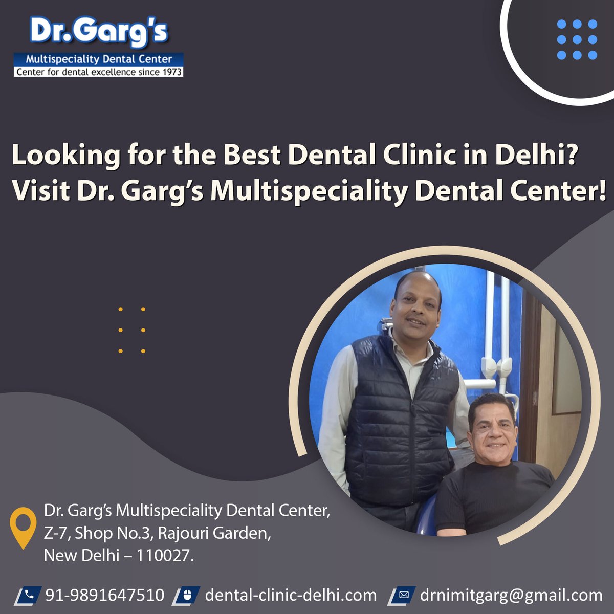Looking for the Best Dental Clinic in Delhi? Visit Dr. Garg’s Multispeciality Dental Center!

🌐 Visit: dental-clinic-delhi.com
GBP: posts.gle/oL6FUW
More information: g.co/kgs/J28iYVX

#dentist #dental #dentistry #dentalcare #dentalimplantsindelhi #teeth #delhi