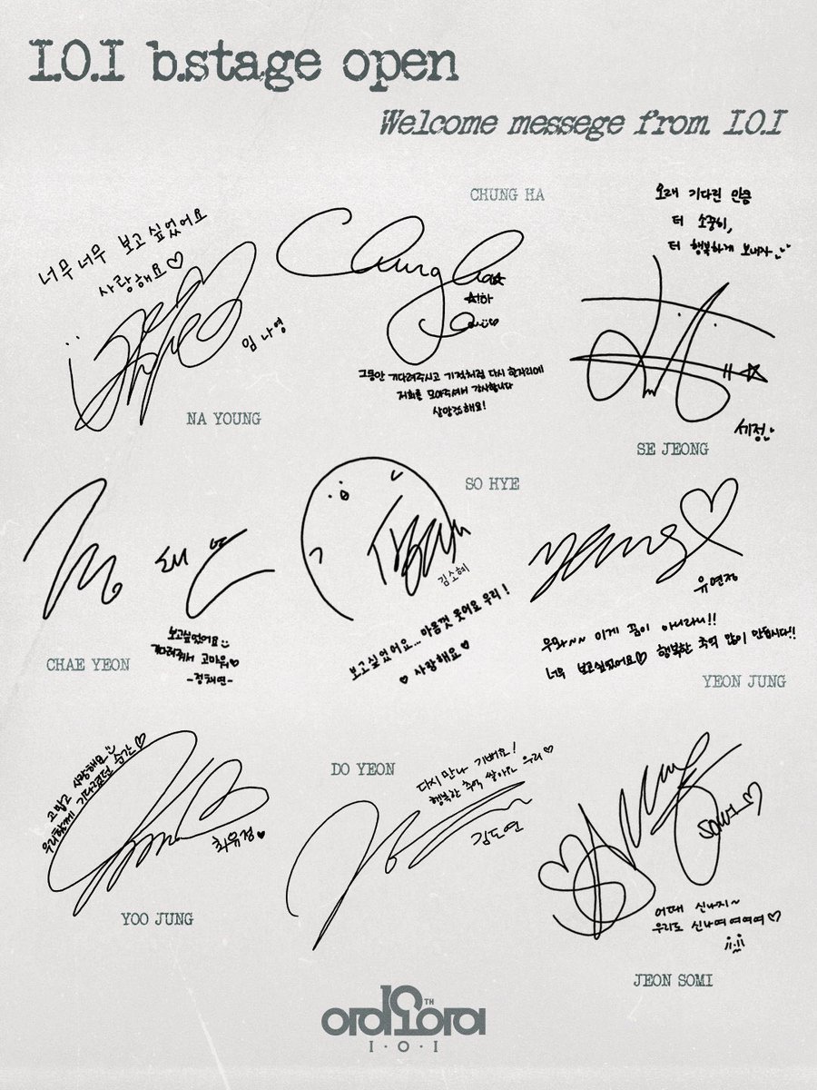 Nayoung: I really x2 missed you, I love you
Chungha: Thank you for waiting all this while, and gathering us in one place like a miracle. I love you! 
Sejeong: As much as we’ve waited, let’s spend (this time) more preciously and happily.