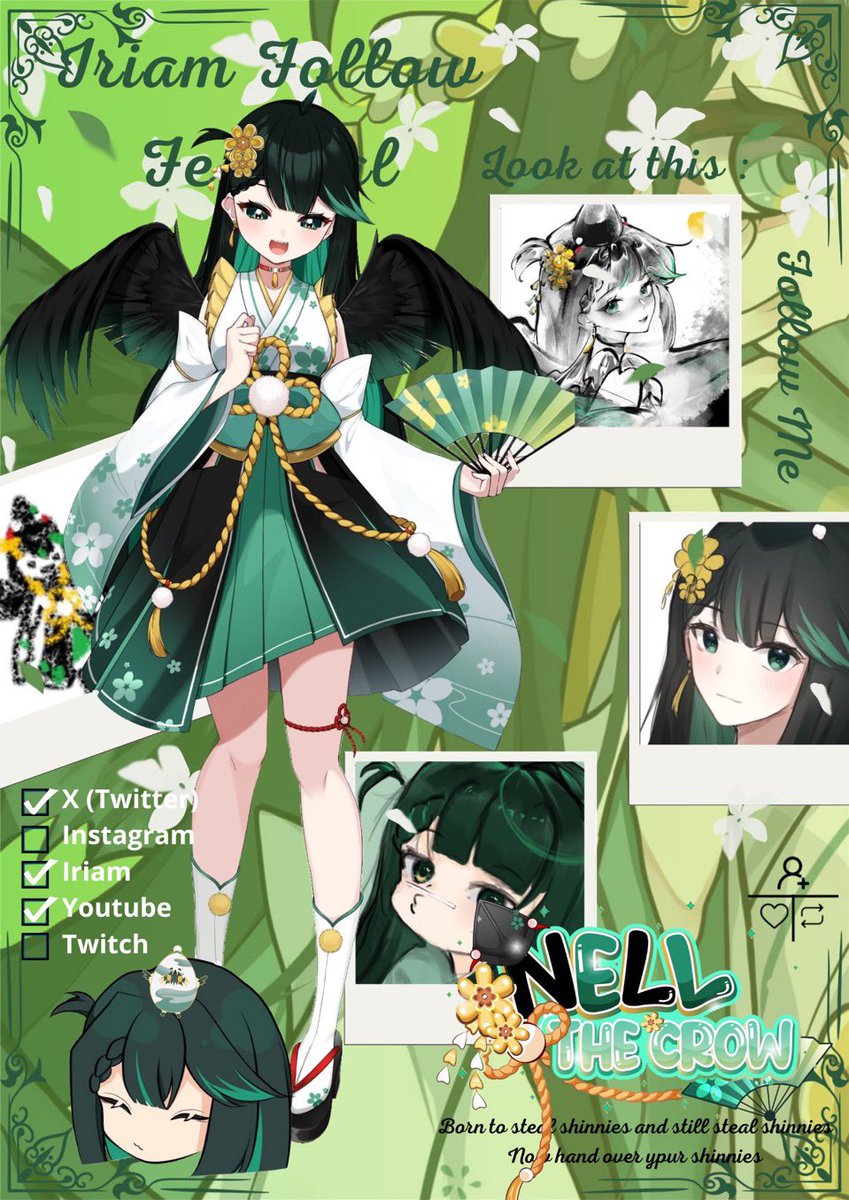 Nell The Very Sleepy and very scuffed Crow💚🐦‍⬛💜 tweet media