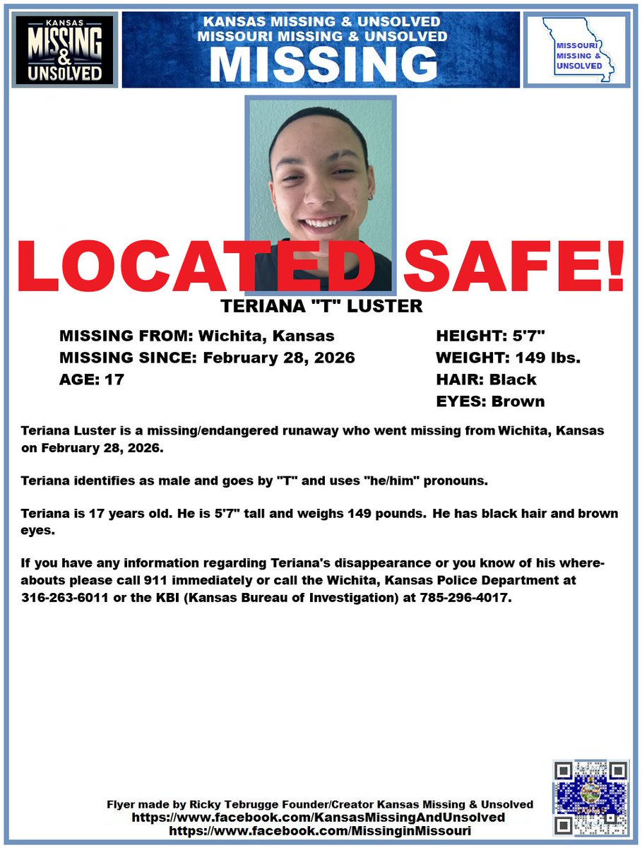 KS Missing&Unsolved - Ricky Tebrugge - FDR/CREATOR tweet media