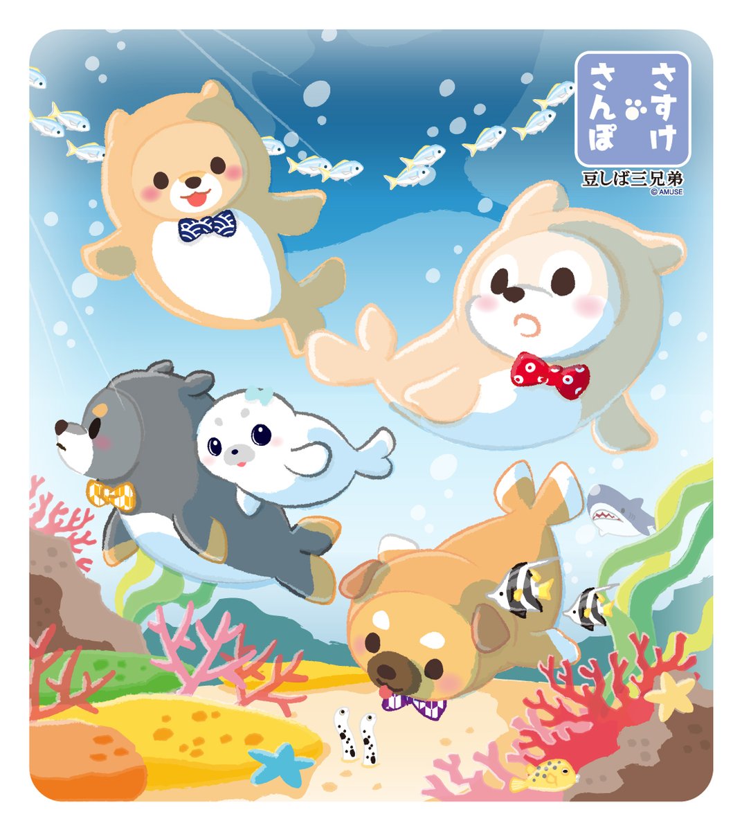 【豆しば三兄弟】さすけさんぽ tweet media