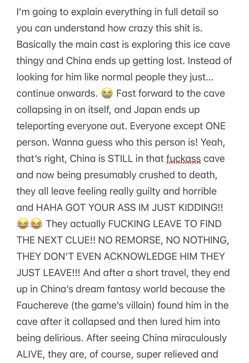 iloveyaowang's tweet photo. Here’s my very normal and well adjusted dreamtalia rant to anyone curious as to what happened in the game and why I feel this way. https://t.co/bSxB1qnbSS