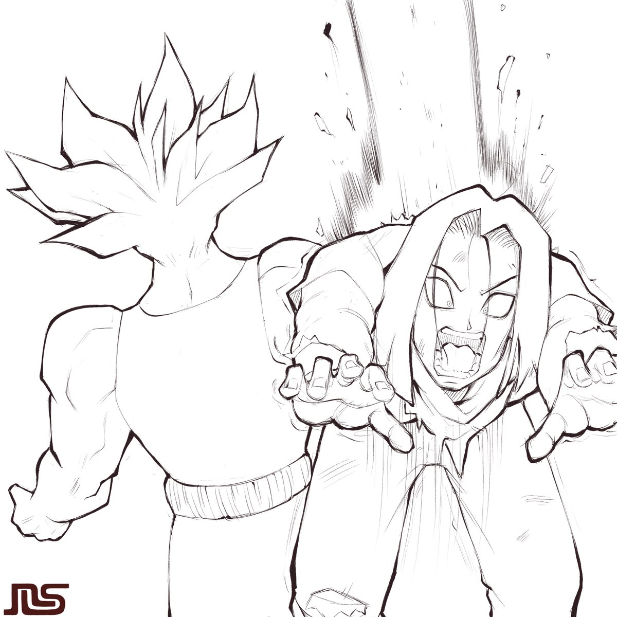 NameSpace____'s tweet photo. Ki blast study from a while ago LOL https://t.co/z4XLcFhY0j