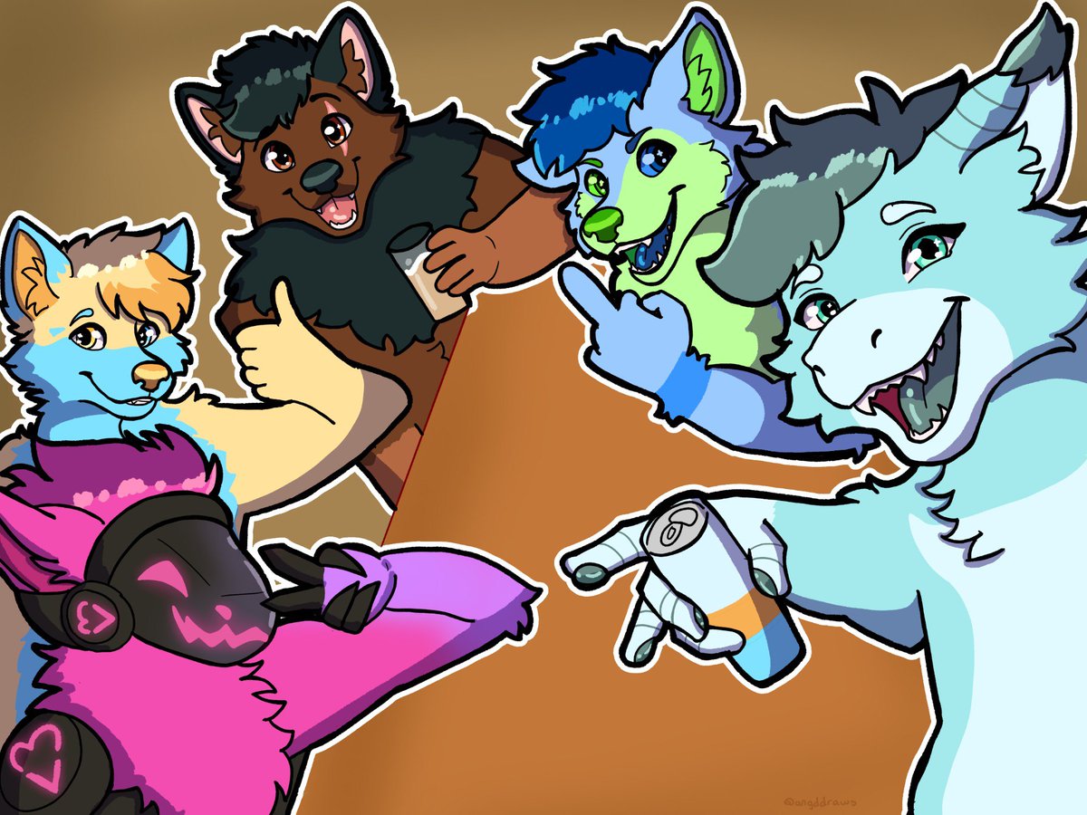 MikuManokit's tweet photo. A pic based off a selfie I took at #fursquared last month
featuring my frens hehe @PhoenixManedWof
@MavDaEASWolfo
@RgbKgb
@David_X97 https://t.co/ruVY6hJqjj