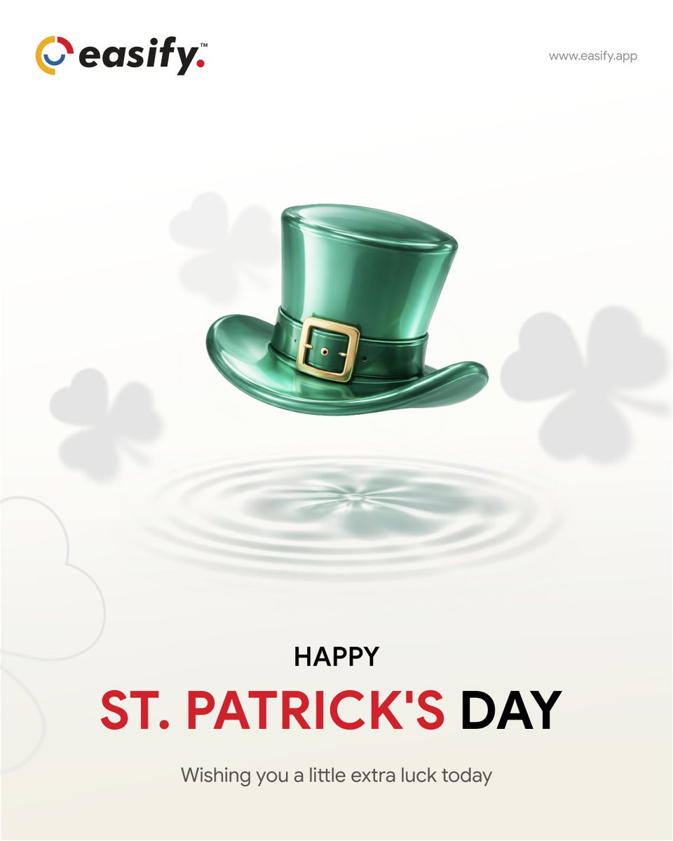 EasifyApp's tweet photo. This St. Patrick’s Day, we’re not chasing luck—we’re building systems that deliver it.
With Easify, your messaging runs smoother, smarter, and way more scalable.
#StPatricksDay #Easify https://t.co/2ZfQfYfcuU