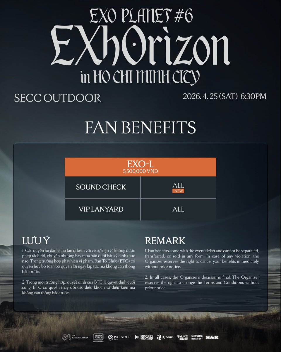 ticketbox_vn's tweet photo. THÔNG BÁO CẬP NHẬT QUYỀN LỢI SOUND CHECK CHO HẠNG VÉ EXO-L

#EXO #엑소 #weareoneEXO #EXOPLANET #EXhOrizon #TJComs #Ticketbox https://t.co/1lF3Ebt5tA