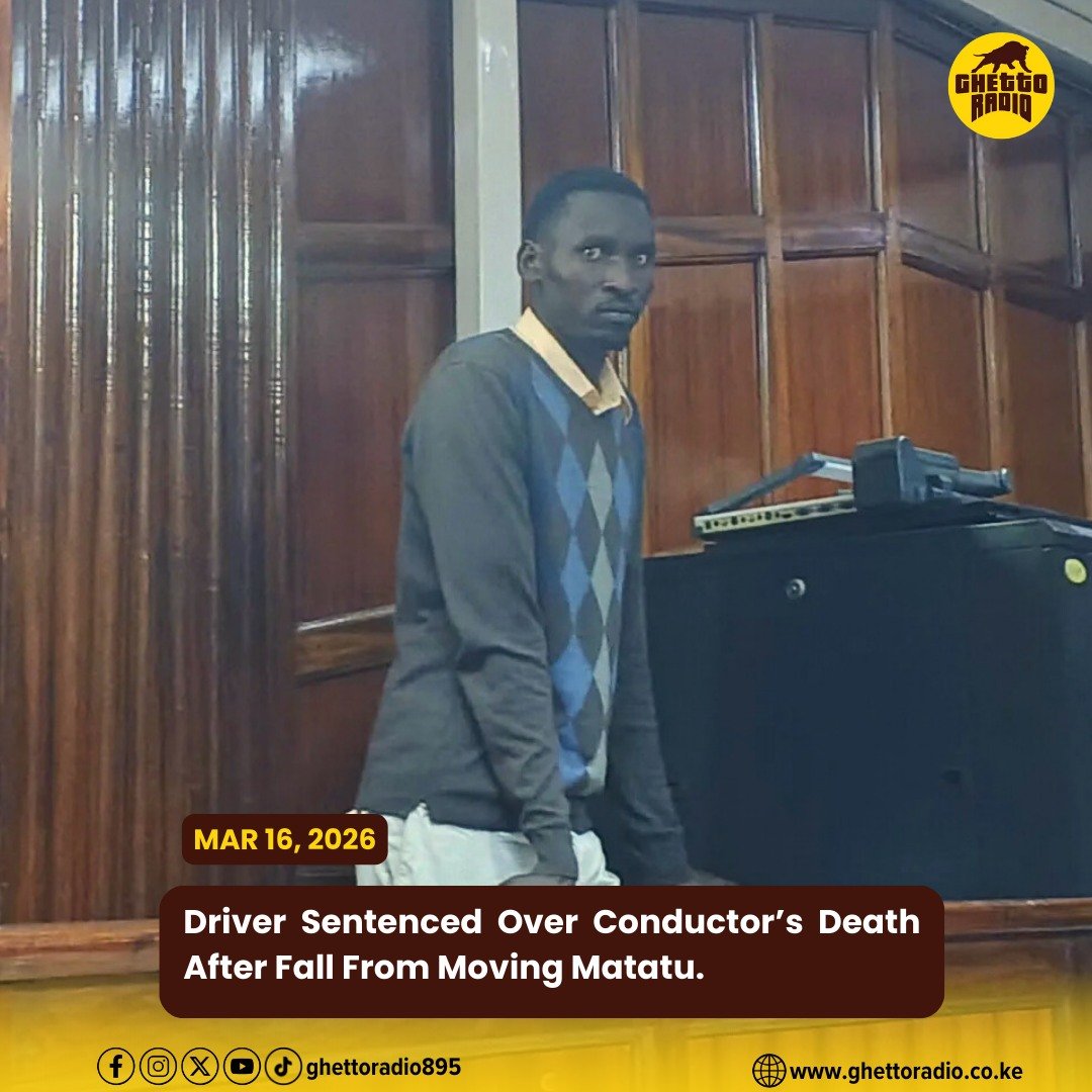 A  matatu driver, Momanyi was sentenced to two months in prison over the death of his conductor, who fell from a moving vehicle along Thika Superhighway.
Court ruled he should have ensured the door was closed. #Brekko <a href="/Ma3Route/">Ma3Route</a>