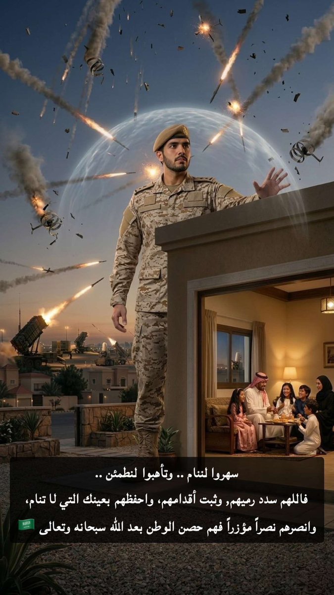 rakurdi's tweet photo. سهرو لننام، وتأهبوا لنطمئن ..

فاللهم سدد رميهم، وثبت أقدامهم، وأحفظهم بعينك التي لا تنام وأنصرهم نصرا مؤزرا فهم حصن الوطن بعد الله سبحانه وتعالى 🇸🇦 https://t.co/lIMTmAIgQX