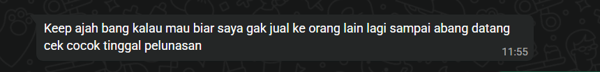 Mobil murah jangan dibeli!

Hati hati guys yaa yg mau transaksi mobil. Terlebih yg ngebet punya mobil nih biasanya napsu ngeliat harga jomplang gini. 

Barusan di grup ada yg share akun ini jadi gua coba aja buat kontak nanyain barang masih ada gak. Dan sudah kuduga ini tipu