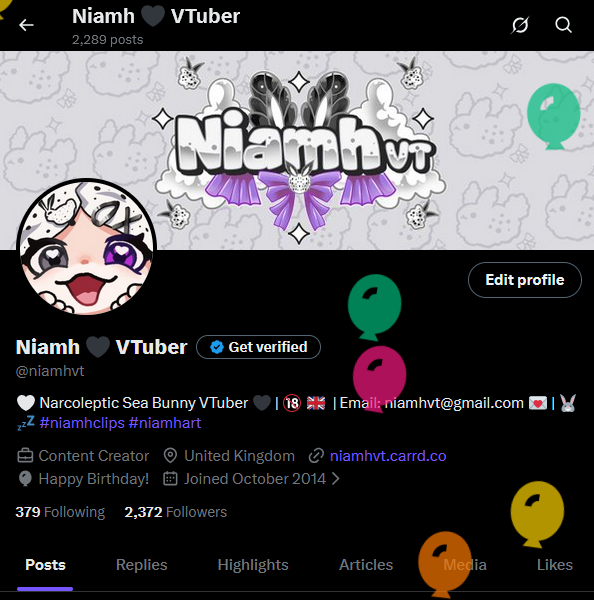 Niamh 🖤 VTuber tweet media