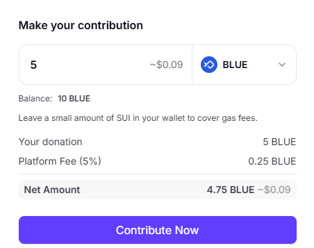 CrowdWalrus's tweet photo. hey @bluefinapp community 👋
did you know you can raise funds in $BLUE or donate with $BLUE on CrowdWalrus?
that means Bluefin builders can get backed by their own community while putting $BLUE to real use. win-win. 💙🚀 https://t.co/THTiAEpIfi