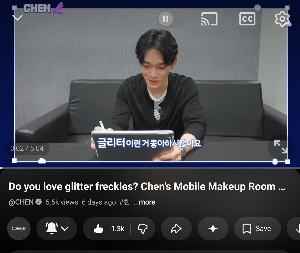 In case you missed Jongdae with eyeliner, (glitter) freckles, and lipstick. You can watch it here:

youtu.be/Wgp08Q2ePkY?si…

#CHEN #첸