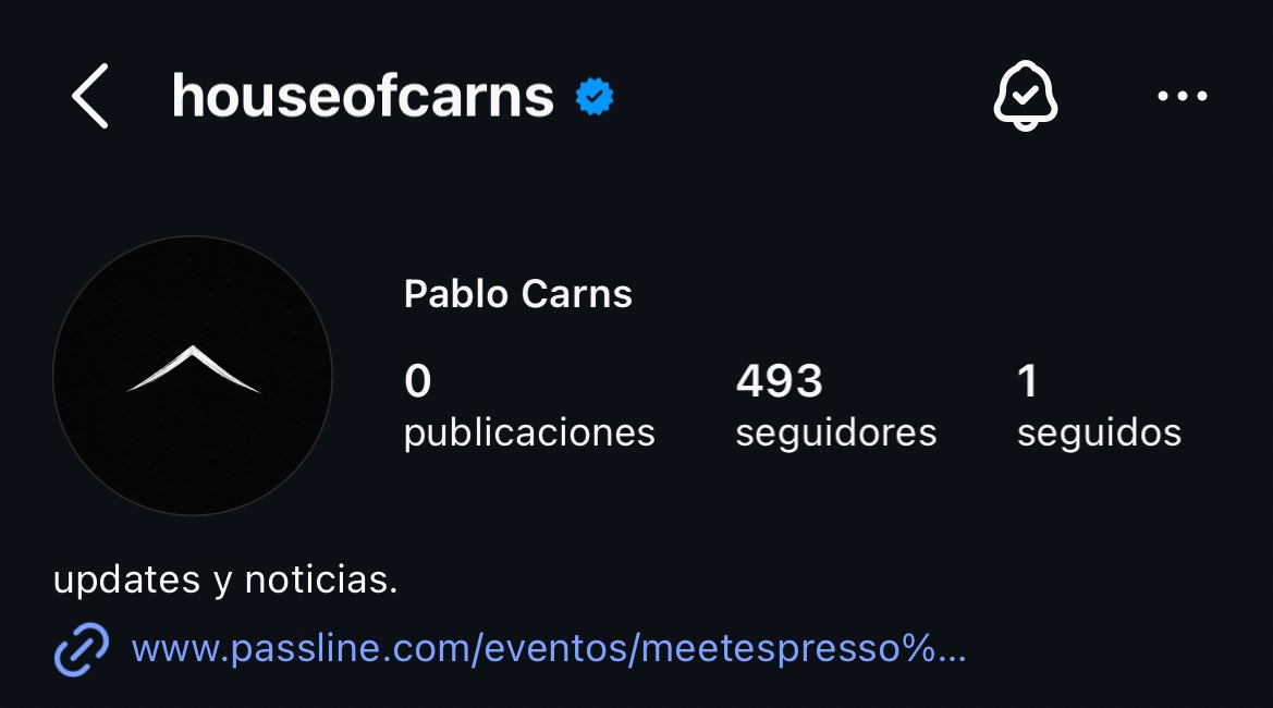 No se olviden de seguir “House Of Carns”
cuenta dedicada a postear proyectos oficiales de Pablo Carns🐈‍⬛❤️

Prepárense para lo que viene🗣️

🔗instagram.com/houseofcarns?i…

#PabloCarns