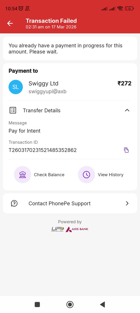 bablu719's tweet photo. swiggy charged me twice, not received my money yet. To add to my problems, there is no customer support from phonpe and swiggy..... this is so traumatic 

payment deducted from my account, yet phonepe shows transac. FAILED

@Swiggy   @PhonePe   @TheOfficialSBI @UPI_NPCI https://t.co/BlqbZCRvLt