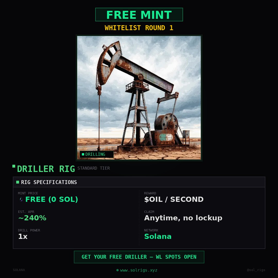 SolRigs | Drill & Earn $OIL tweet media