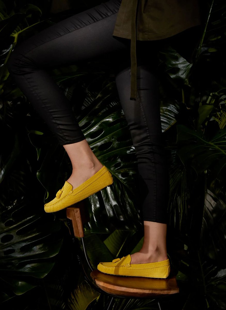 HugsCo's tweet photo. Step it up! Step up your look with some stunning yellow loafers from Hugs &amp; Co. #hugsandco #womensshoes #loafers #yellow #drivingloafers https://t.co/DOvR1NqQ0c