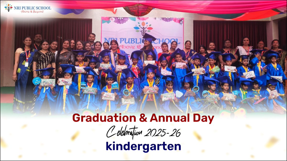 NRIPublicSchool's tweet photo. 🎓 Tiny steps, BIG dreams begin! 💫
Graduation &amp; Annual Day Celebration 2025-26
#kindergarten

#School #Bhopal #NRIPublicSchool https://t.co/54Sn8Bd8dt