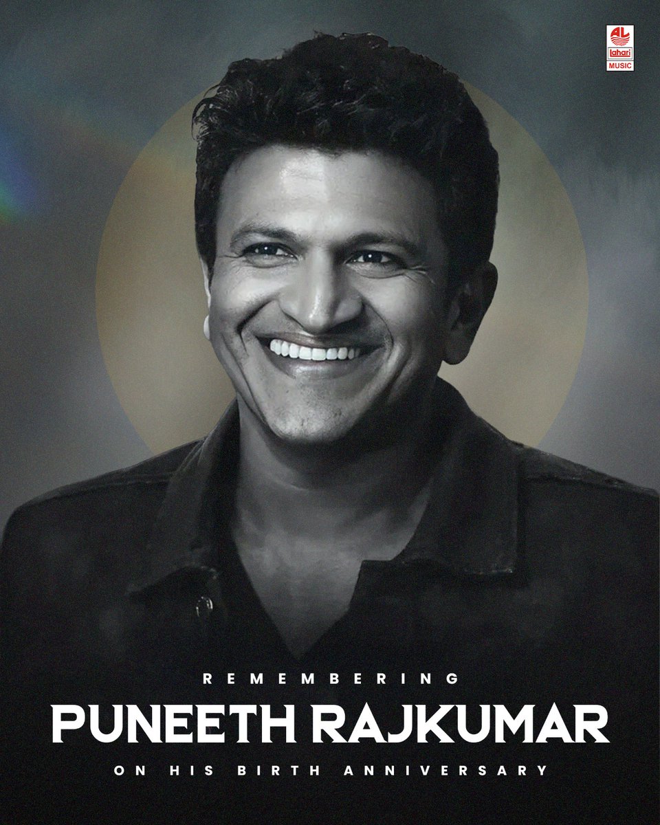 Let’s take a moment to mark Puneeth Rajkumar sir's birth anniversary, cherishing the greatness he brought to the world of cinema. 🎥

#HappyBirthdayPuneethRajkumar #HBDPuneethRajkumar #PuneethRajkumar #LahariMusic