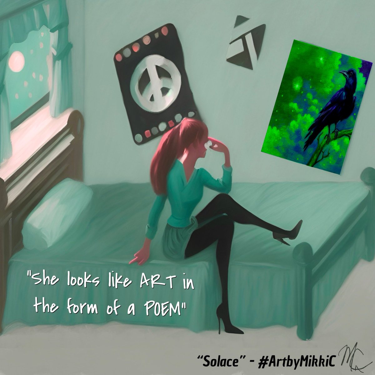 mikki_co's tweet photo. A dual piece of my creativity - my artwork along with a poem
#poetry #artwork #goinggreen #artbymikki #femaleartist https://t.co/YheUUC47pr