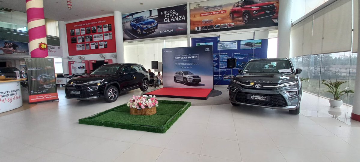 Celebrating Hybrid Day at our dealership in Ambala with the ones who truly drive the change — our proud Hyryder owners.

A day of connection, innovation and sustainable journeys.

#UrbanCruiserHyryder #AdvancedHybridSUV #ToyotaIndia #GlobeToyota #ToyotaDealership #Ambala #Haryana