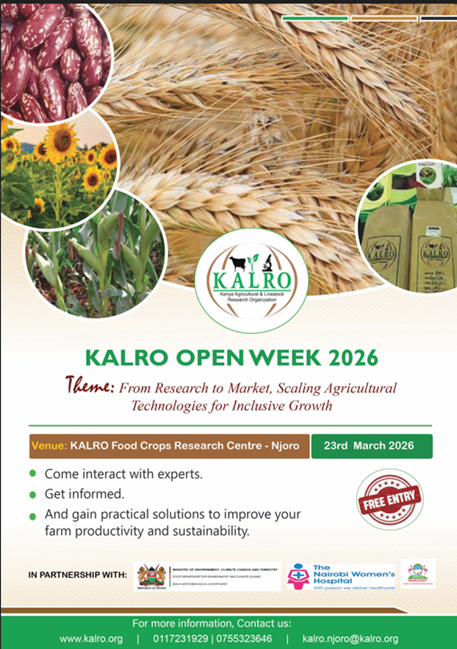 Kalro KALRO – Food Crops Research Centre (FCRC), Njoro in collaboration with ...
