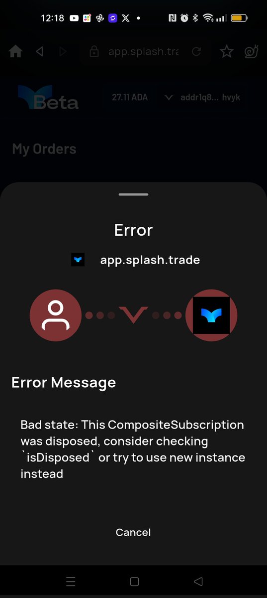 cryptogiamba's tweet photo. How do I cancel the transaction?
@splashprotocol https://t.co/Rkd1t8Z8lv