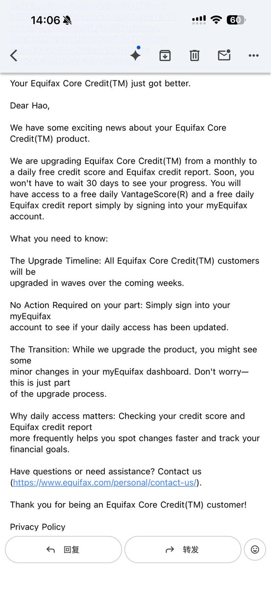 CardDoger's tweet photo. Equifax 的信用已经实现每日更新了
这是对ITIN玩家是好消息
虽然我有Krama #Equifax #krama #itin https://t.co/7jowe8xGGO