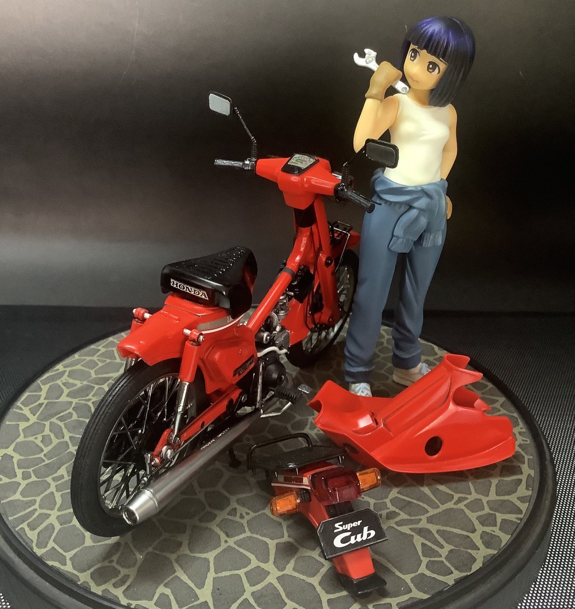 garekinosima's tweet photo. 館長さんが石ノ森しばりで展示と聞いて、合わせたわけではないのですが…。私のメイン展示はサイドマシーンなんですよね。
後、V MAX、赤カブ、飛葉のCB750K0。
#カラット https://t.co/41VtGQDKKV
